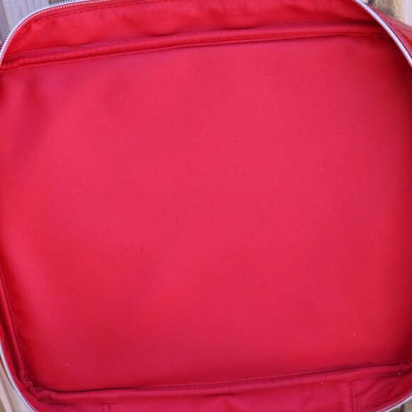 Estee Lauder Make Up Bag Red Case Cosmetic Bag - Picture 13 of 15